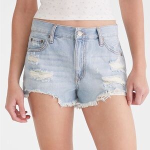 Aeropostale Size 12 Vintage High Rise Shorty - Distressed Light Wash